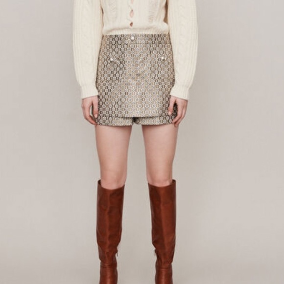 Maje Dresses & Skirts - Maje Lurex Jacquard Skort Size 38. NWT